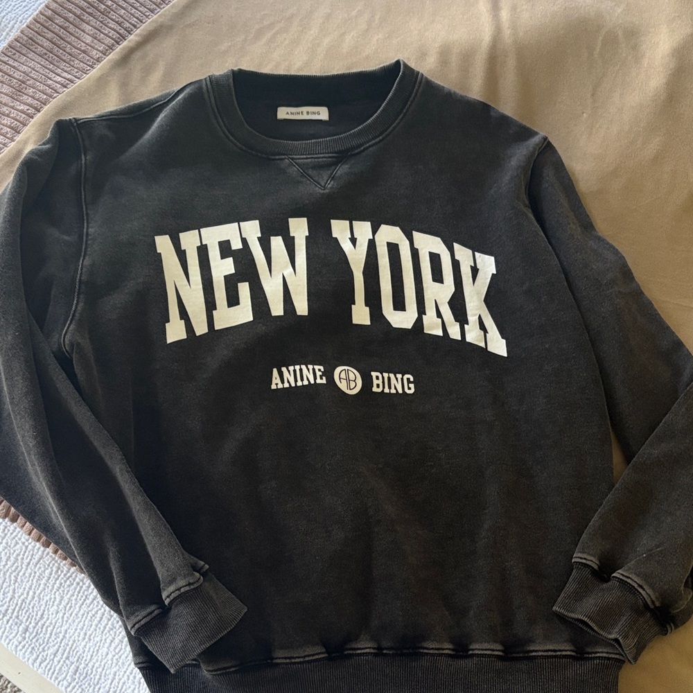 Anine Bing “Ramona” ‘New York' Crewneck Sweatshirt